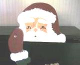(image for) Christmas Santa Handpainted Wooden Shelfsitter